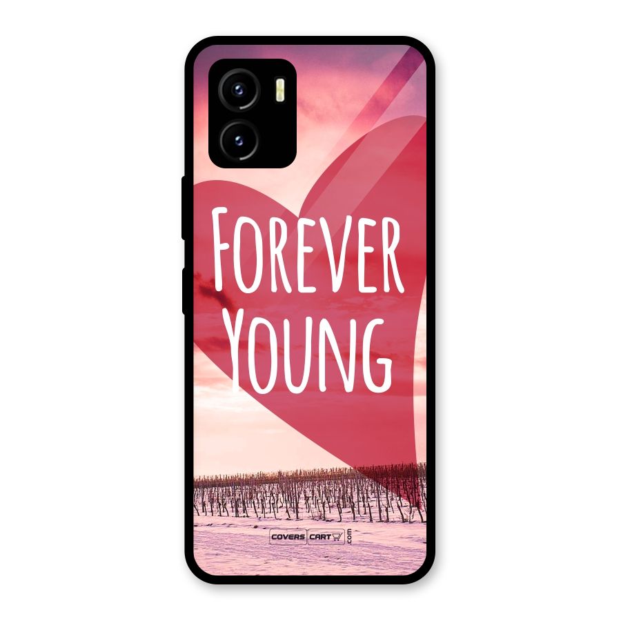 Forever Young Glass Back Case for Vivo Y15s