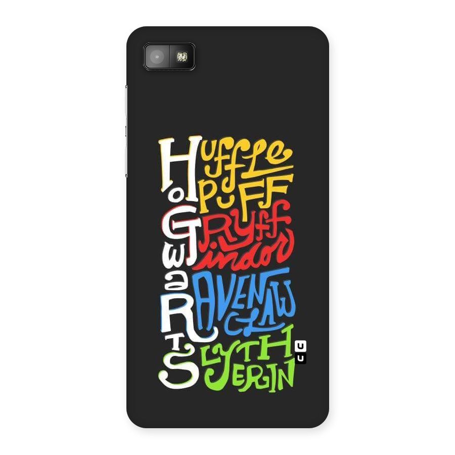Four Colored Homes Back Case for Blackberry Z10