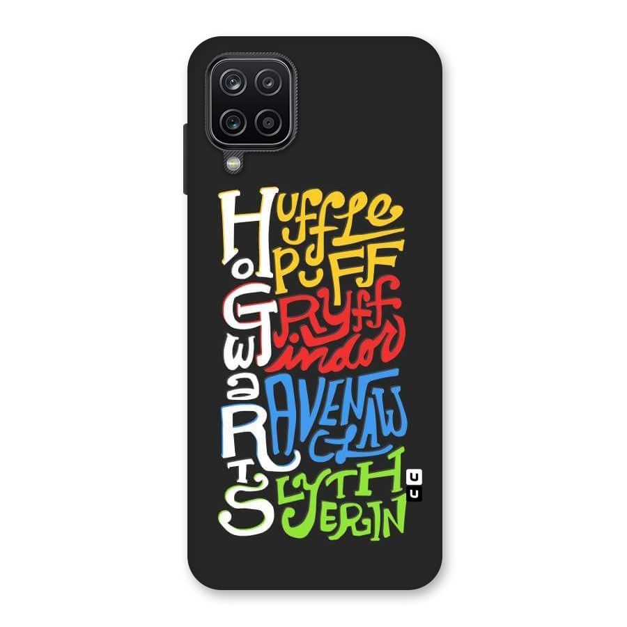 Four Colored Homes Back Case for Galaxy A12