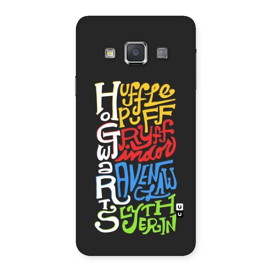 Four Colored Homes Back Case for Galaxy A3