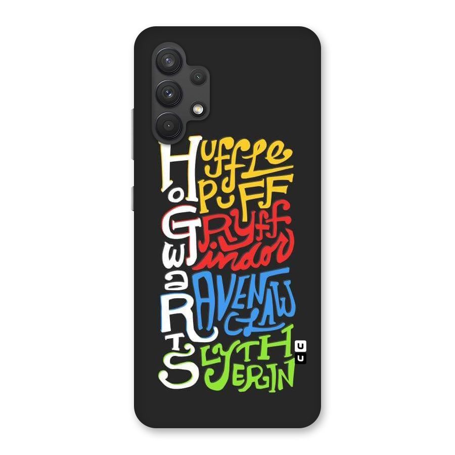 Four Colored Homes Back Case for Galaxy A32