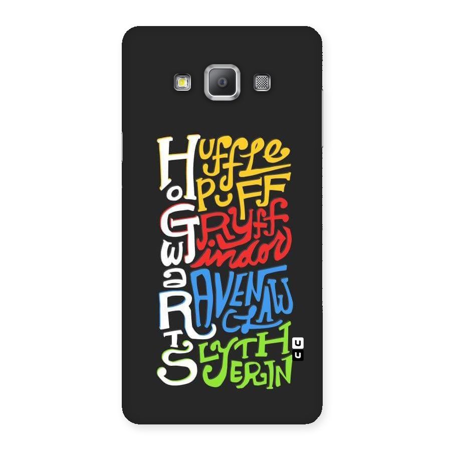 Four Colored Homes Back Case for Galaxy A7