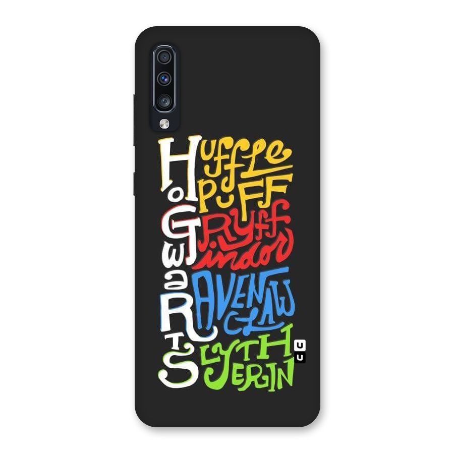 Four Colored Homes Back Case for Galaxy A70