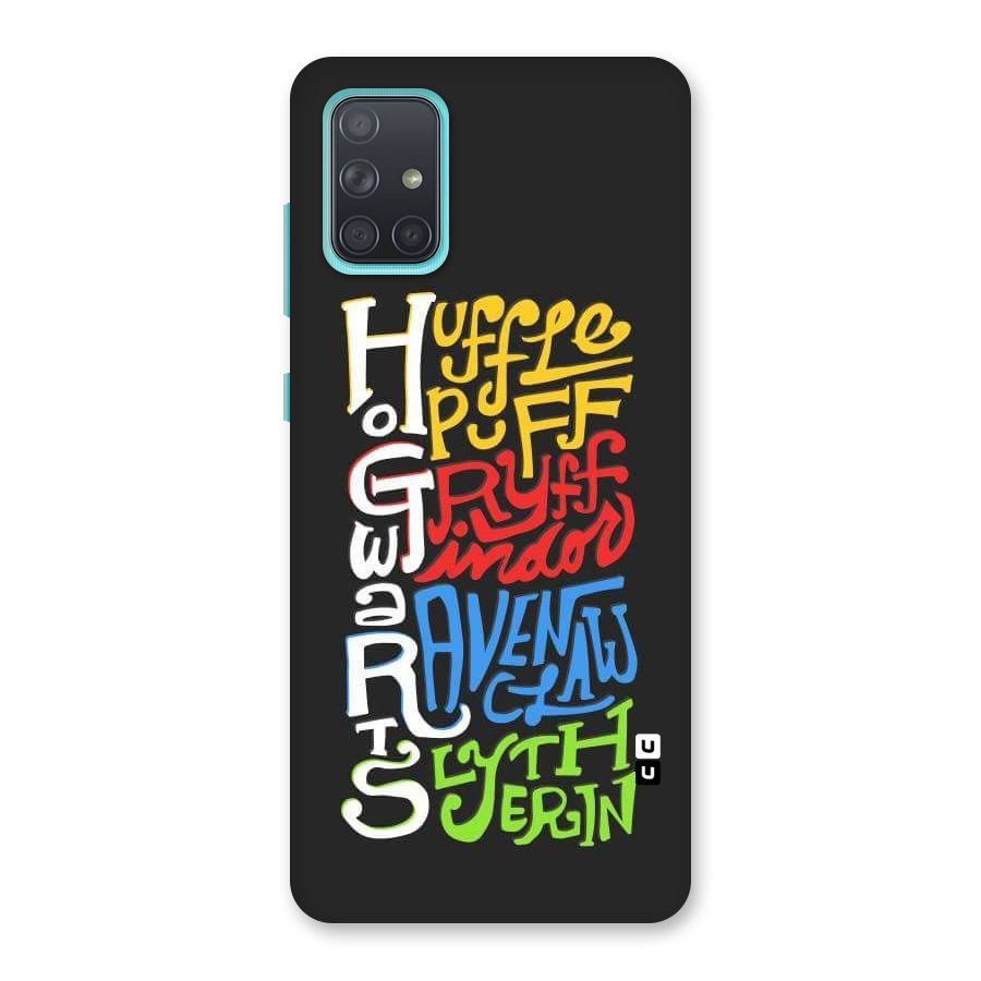 Four Colored Homes Back Case for Galaxy A71