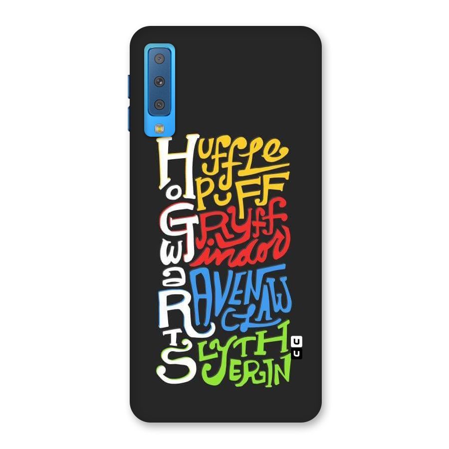 Four Colored Homes Back Case for Galaxy A7 (2018)