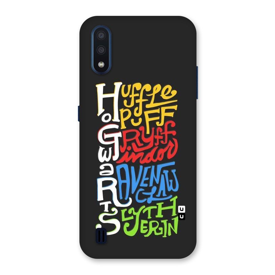 Four Colored Homes Back Case for Galaxy M01