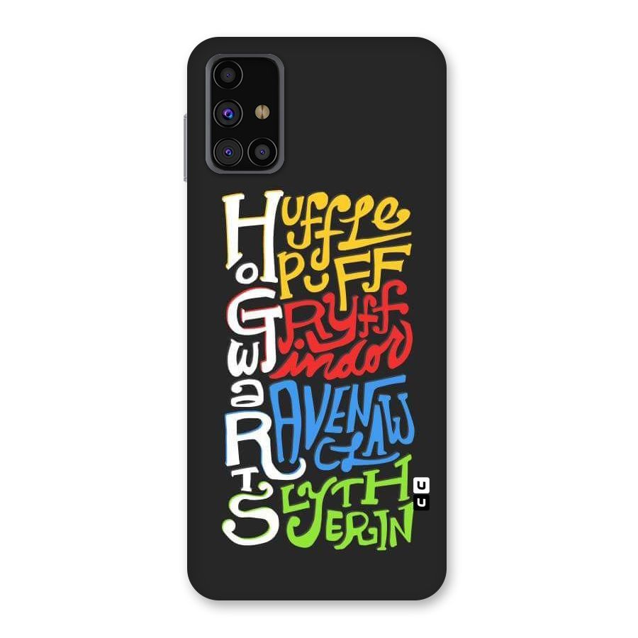 Four Colored Homes Back Case for Galaxy M31s
