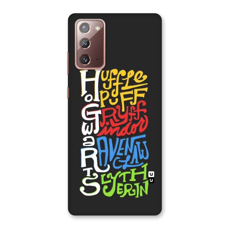 Four Colored Homes Back Case for Galaxy Note 20