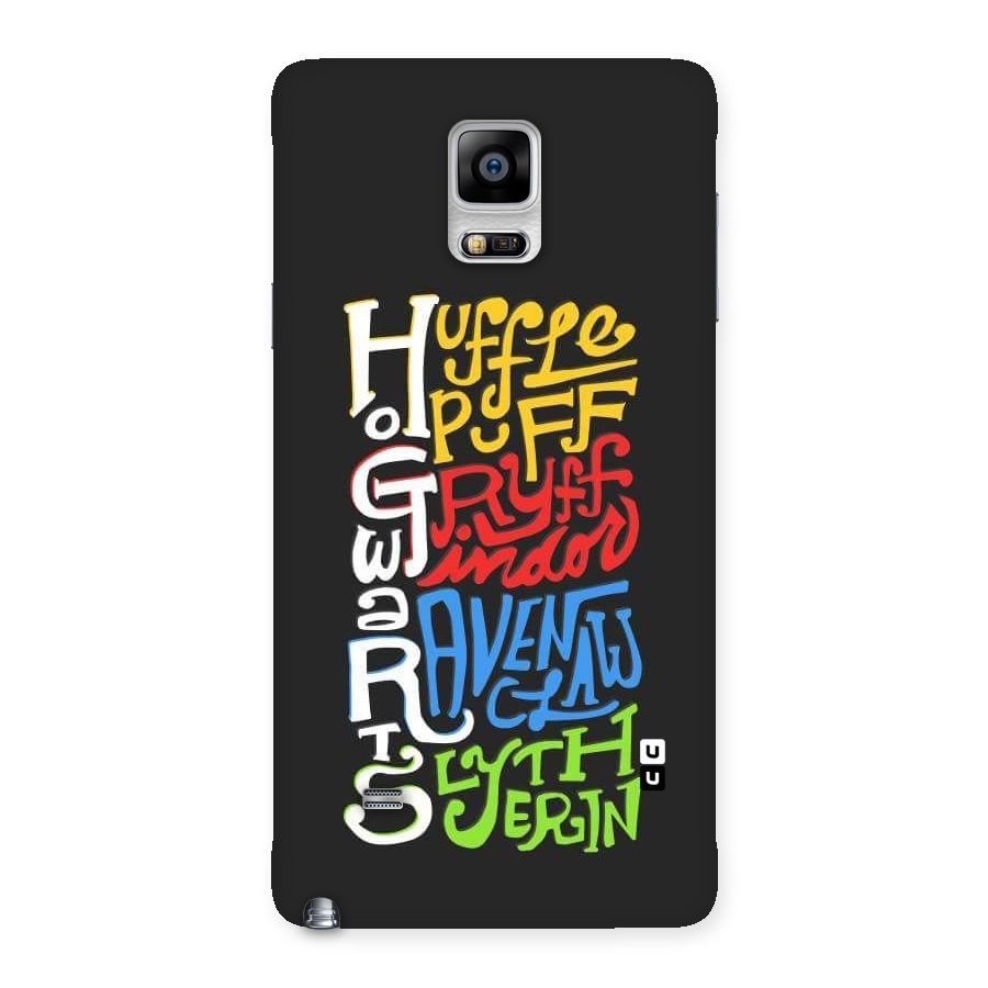 Four Colored Homes Back Case for Galaxy Note 4