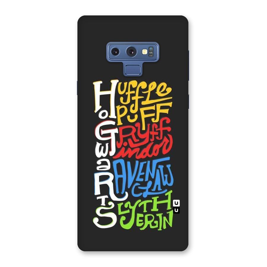Four Colored Homes Back Case for Galaxy Note 9