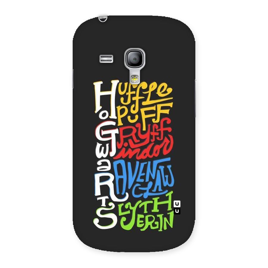 Four Colored Homes Back Case for Galaxy S3 Mini