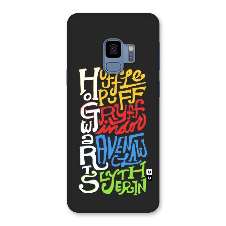 Four Colored Homes Back Case for Galaxy S9