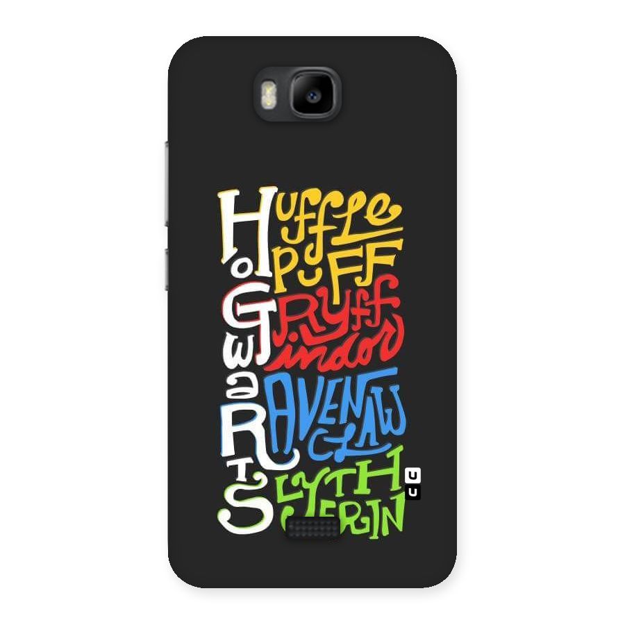 Four Colored Homes Back Case for Honor Bee