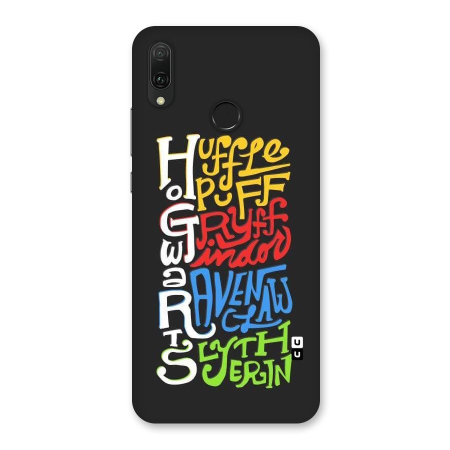 Four Colored Homes Back Case for Huawei Y9 (2019)