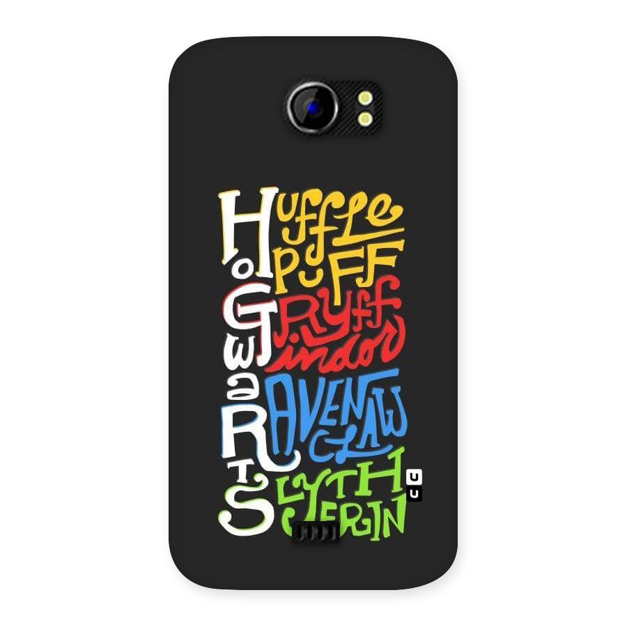 Four Colored Homes Back Case for Micromax Canvas 2 A110