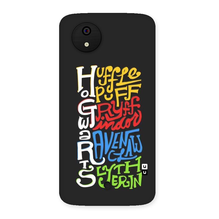 Four Colored Homes Back Case for Micromax Canvas A1