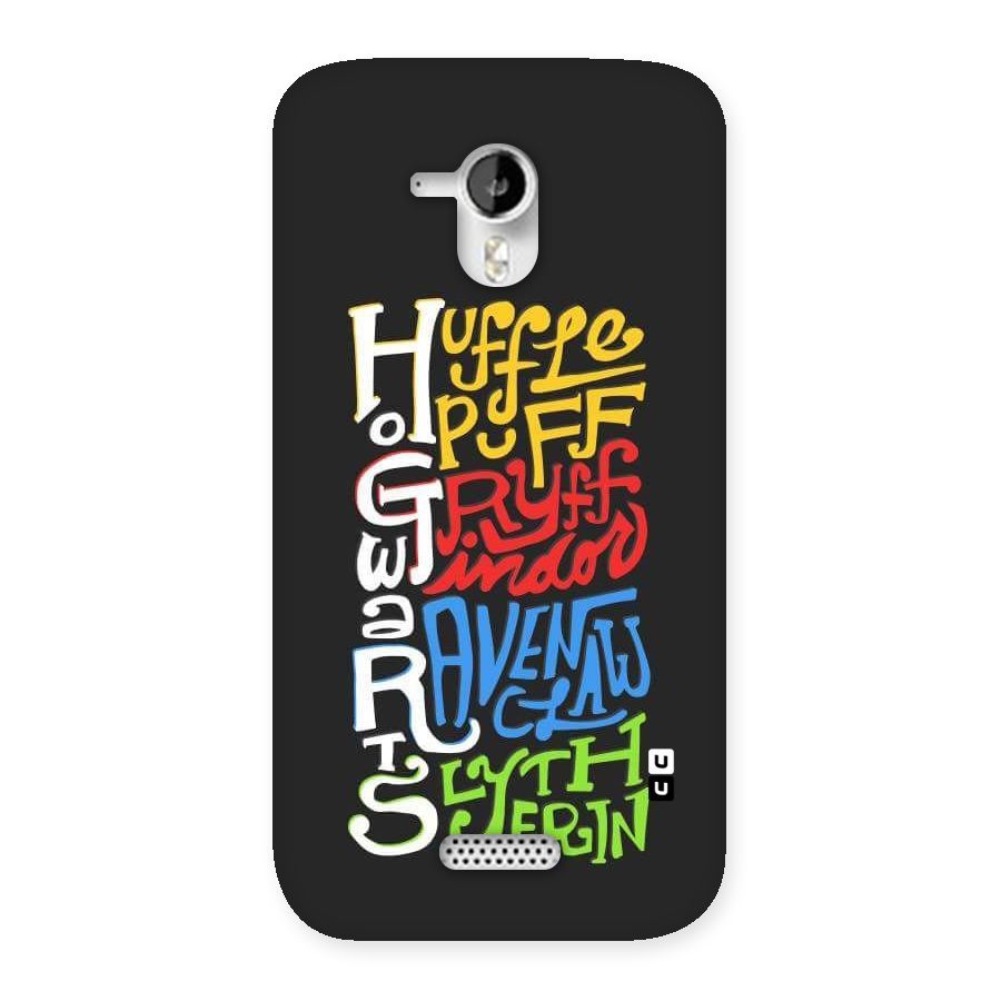 Four Colored Homes Back Case for Micromax Canvas HD A116