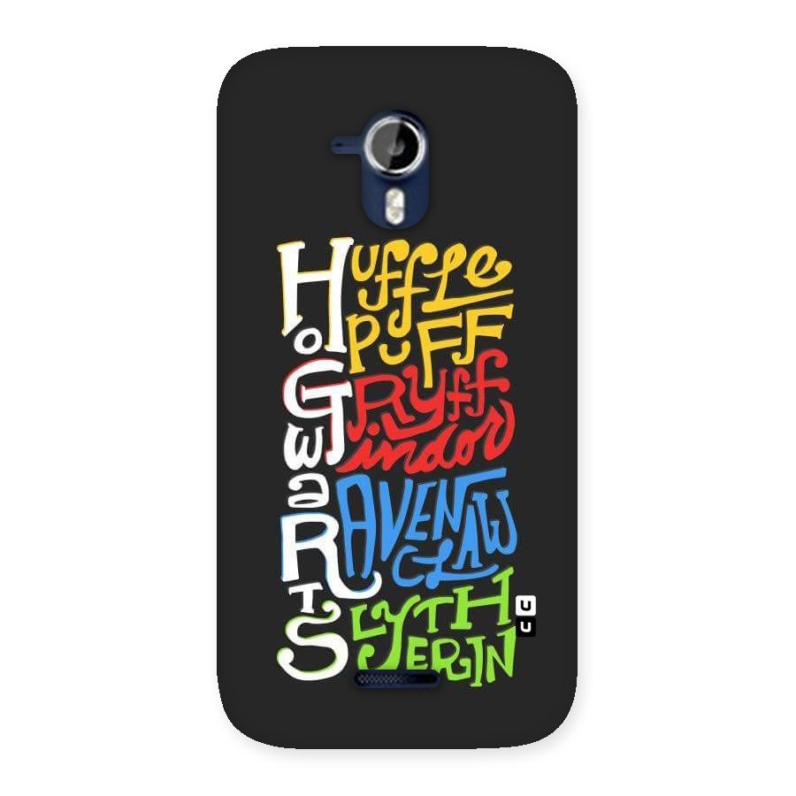 Four Colored Homes Back Case for Micromax Canvas Magnus A117