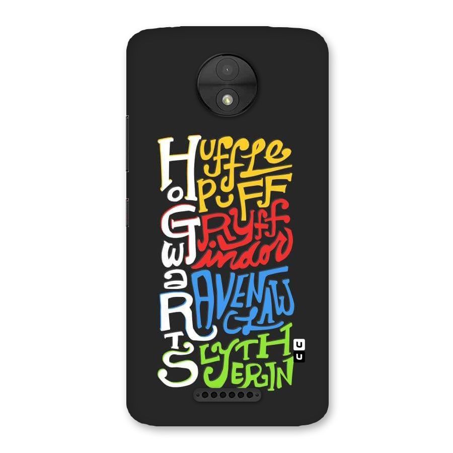 Four Colored Homes Back Case for Moto C