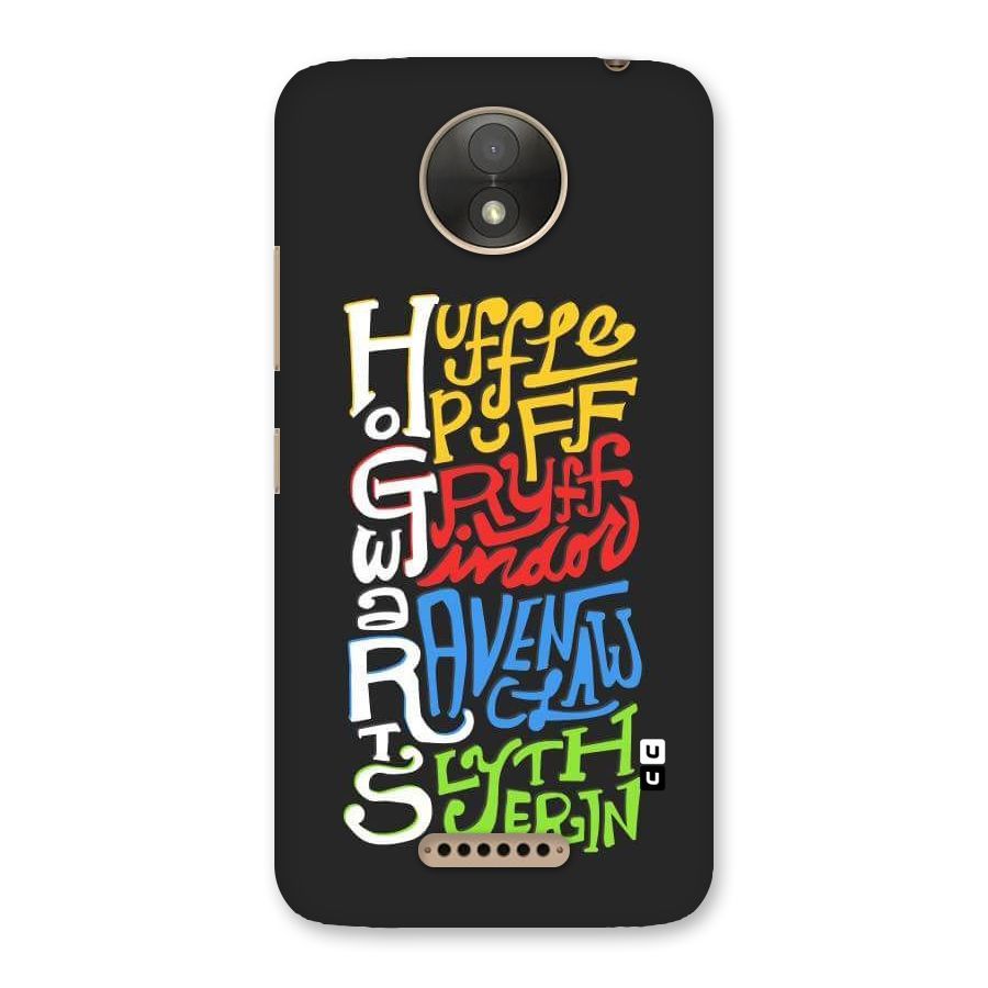 Four Colored Homes Back Case for Moto C Plus