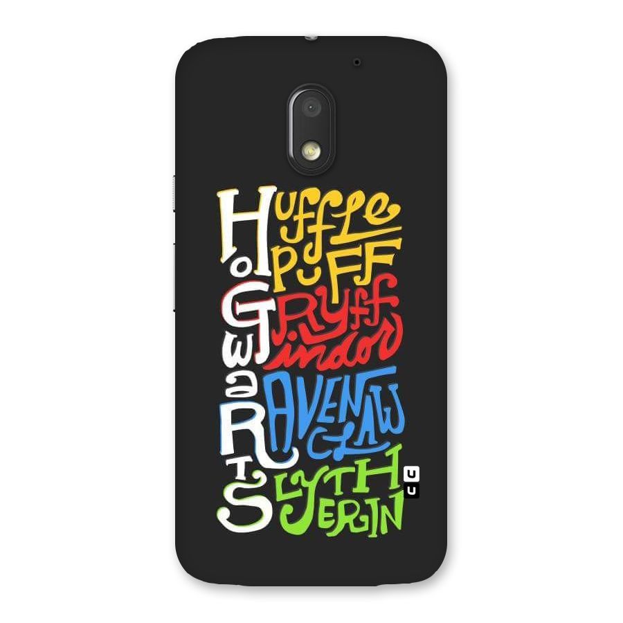 Four Colored Homes Back Case for Moto E3 Power