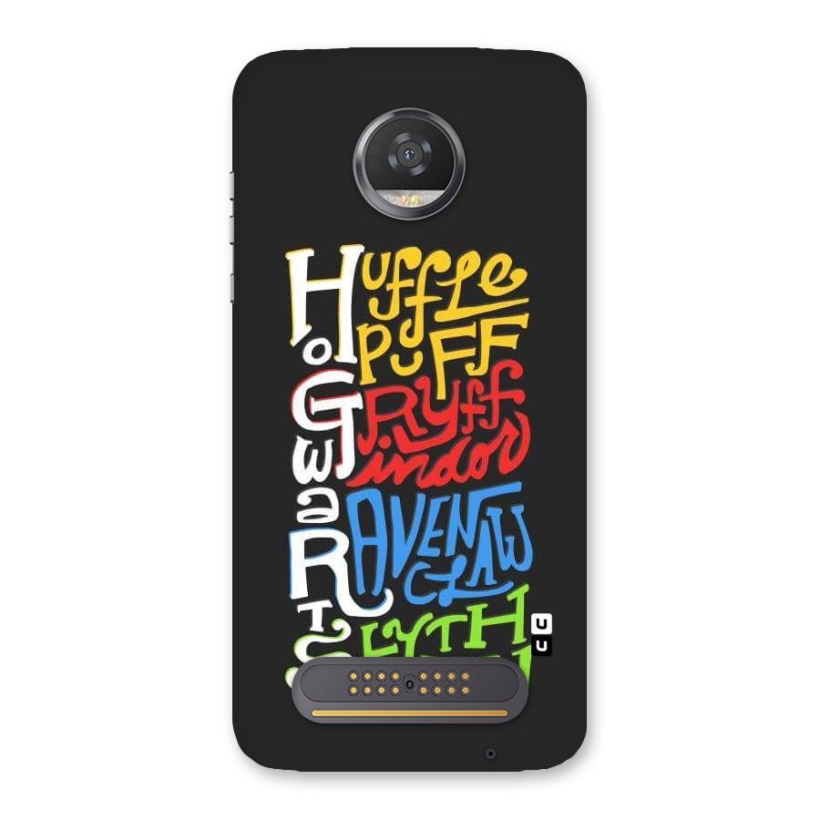 Four Colored Homes Back Case for Moto Z2 Play