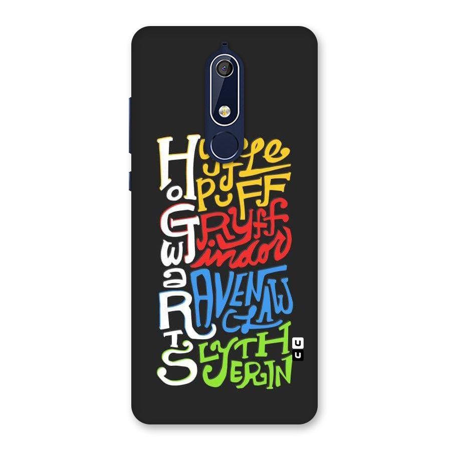Four Colored Homes Back Case for Nokia 5.1