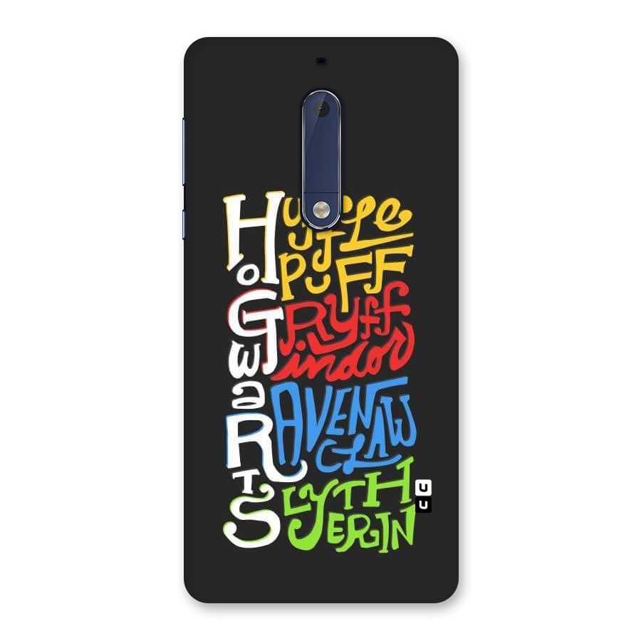 Four Colored Homes Back Case for Nokia 5
