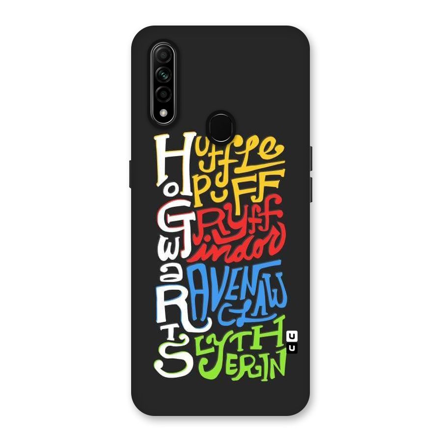 Four Colored Homes Back Case for Oppo A31