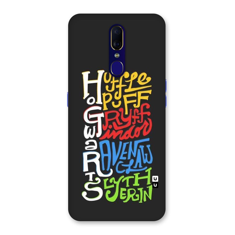 Four Colored Homes Back Case for Oppo A9