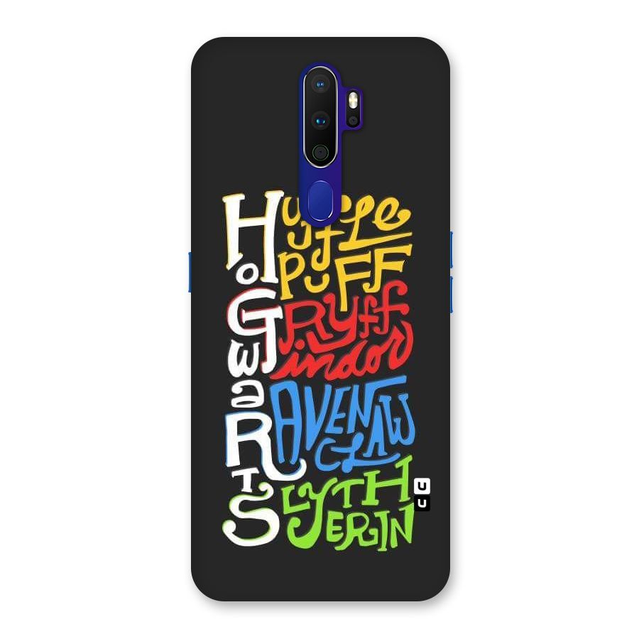 Four Colored Homes Back Case for Oppo A9 (2020)