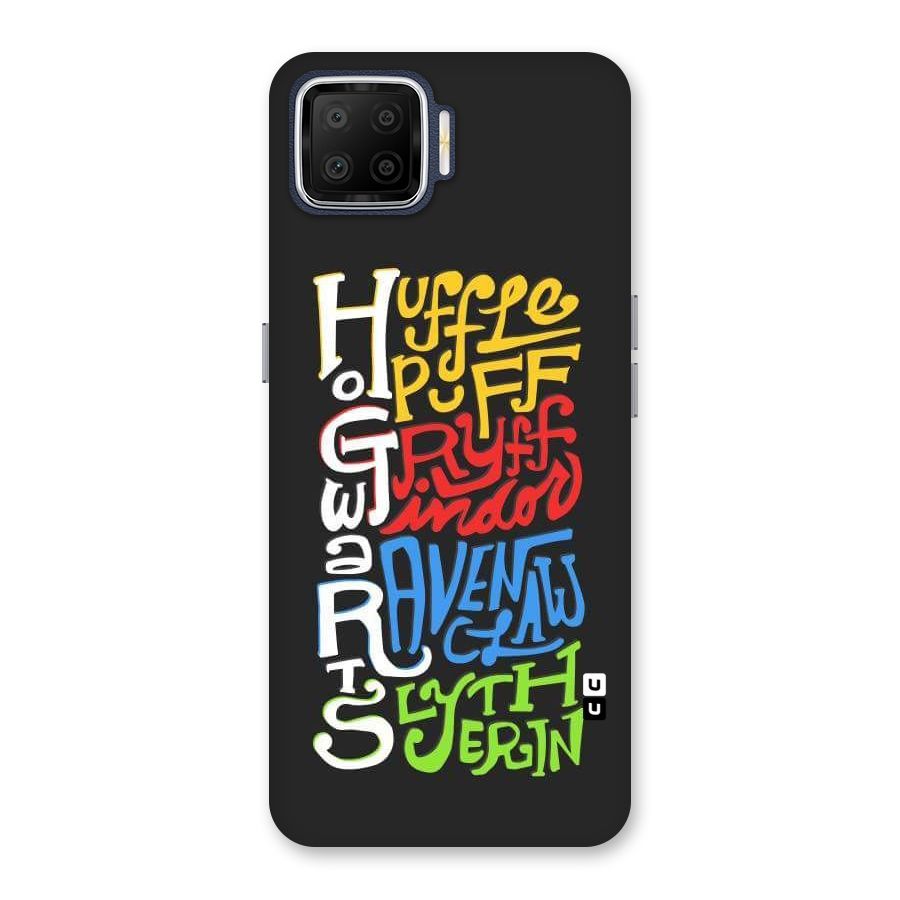 Four Colored Homes Back Case for Oppo F17