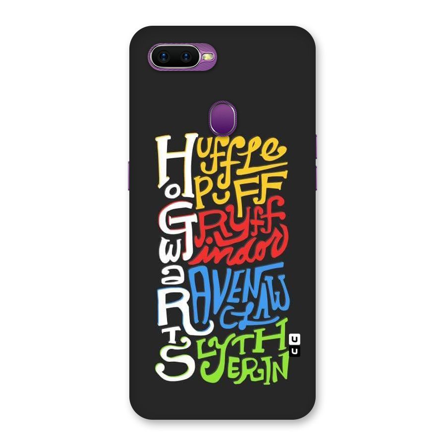 Four Colored Homes Back Case for Oppo F9