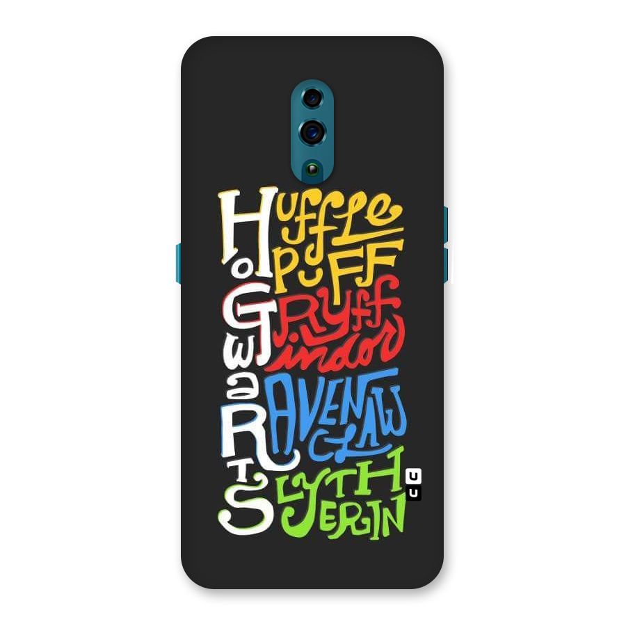 Four Colored Homes Back Case for Oppo Reno