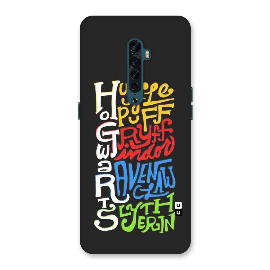 Four Colored Homes Back Case for Oppo Reno2