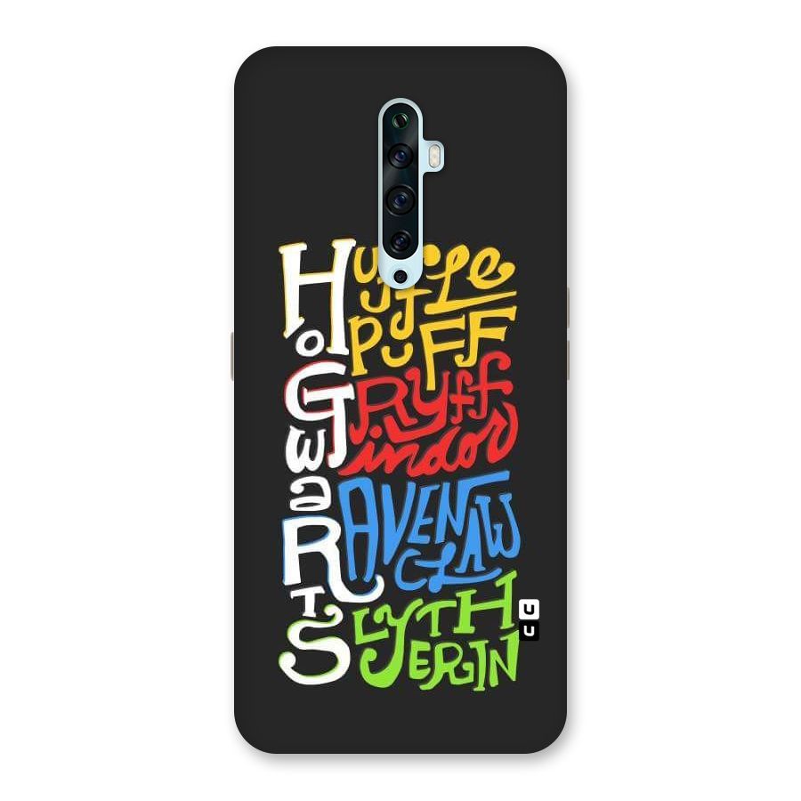 Four Colored Homes Back Case for Oppo Reno2 F