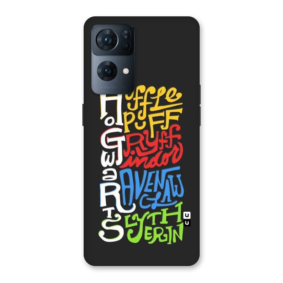 Four Colored Homes Back Case for Oppo Reno7 Pro 5G