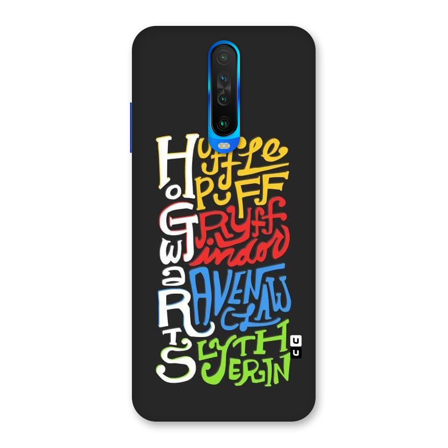 Four Colored Homes Back Case for Poco X2