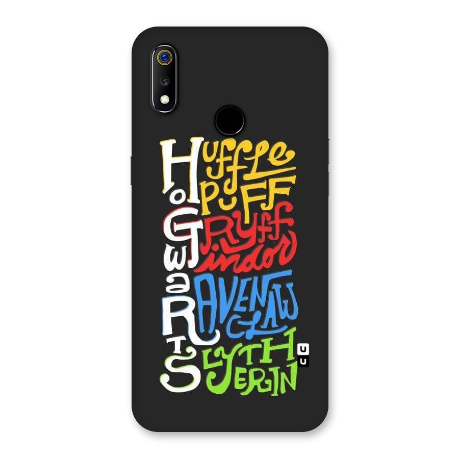 Four Colored Homes Back Case for Realme 3