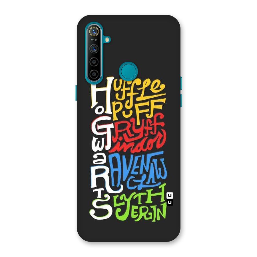 Four Colored Homes Back Case for Realme 5i