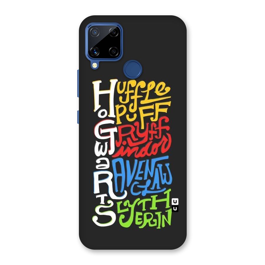 Four Colored Homes Back Case for Realme C12