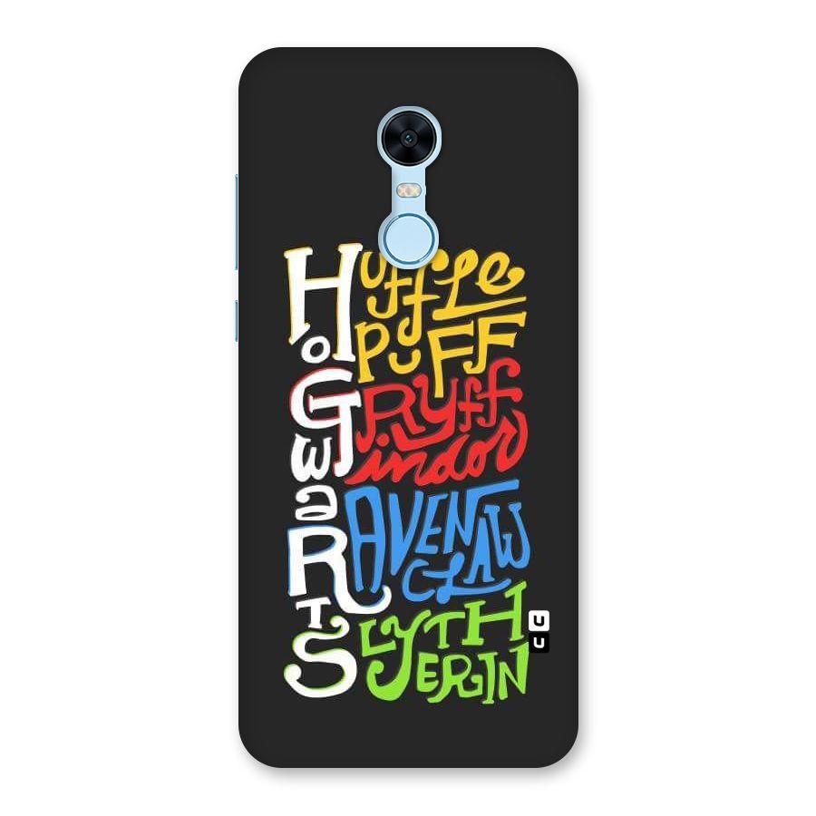 Four Colored Homes Back Case for Redmi Note 5