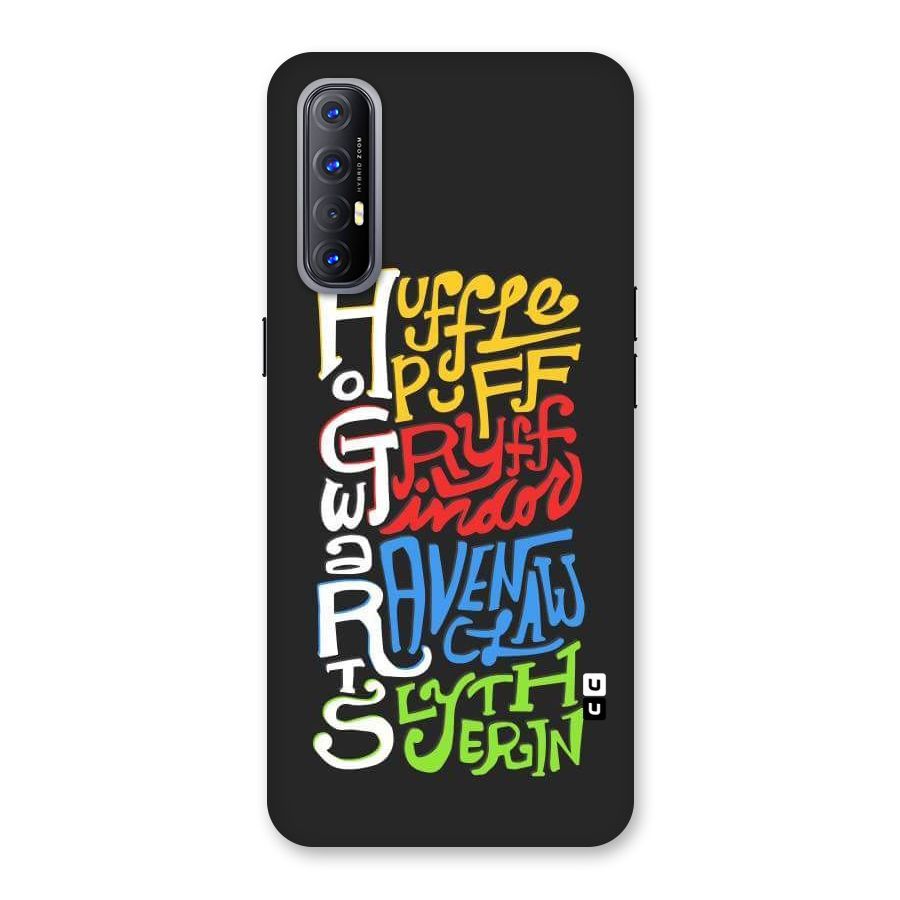 Four Colored Homes Back Case for Reno3 Pro
