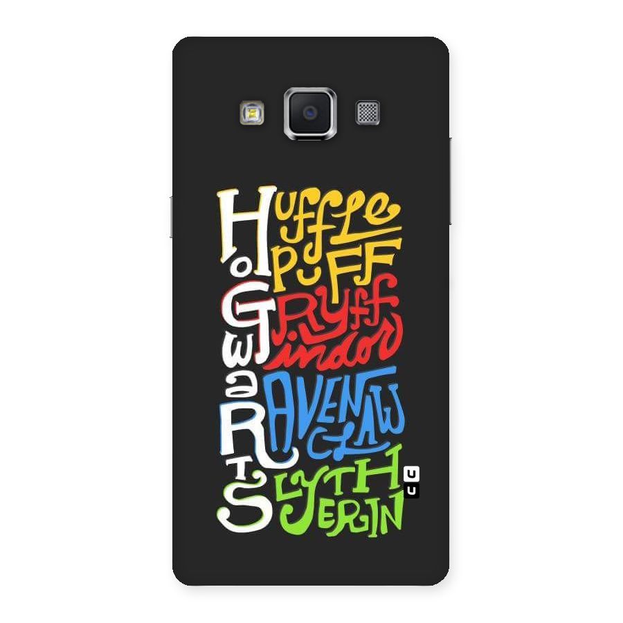 Four Colored Homes Back Case for Samsung Galaxy A5