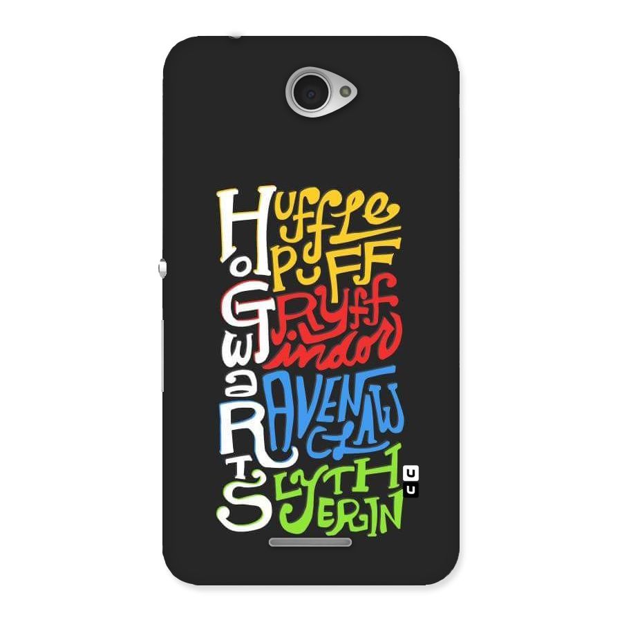 Four Colored Homes Back Case for Sony Xperia E4