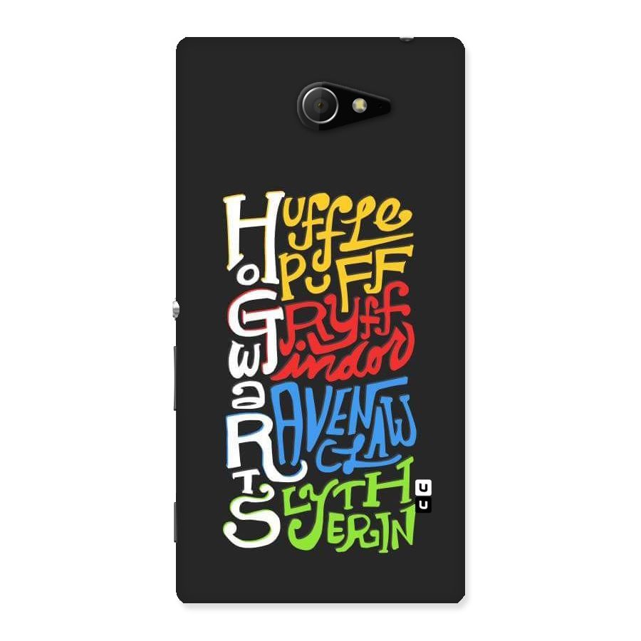 Four Colored Homes Back Case for Sony Xperia M2
