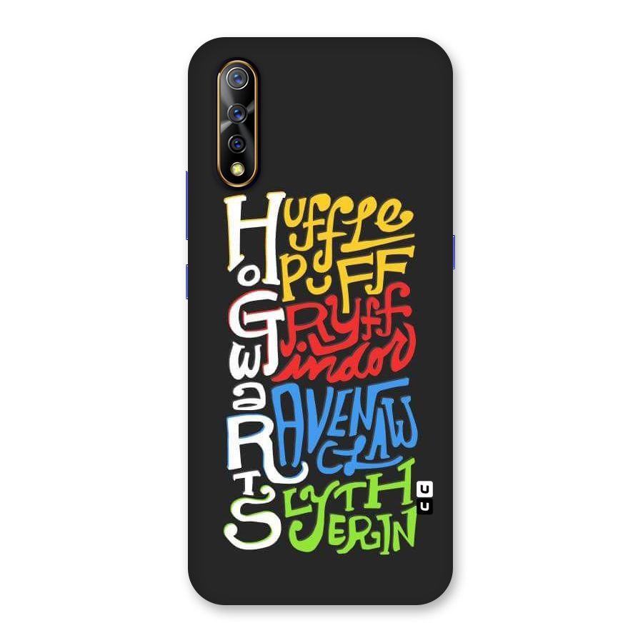 Four Colored Homes Back Case for Vivo S1