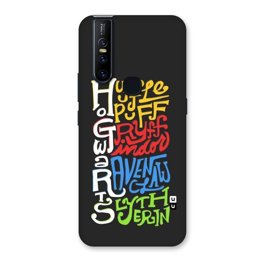 Four Colored Homes Back Case for Vivo V15