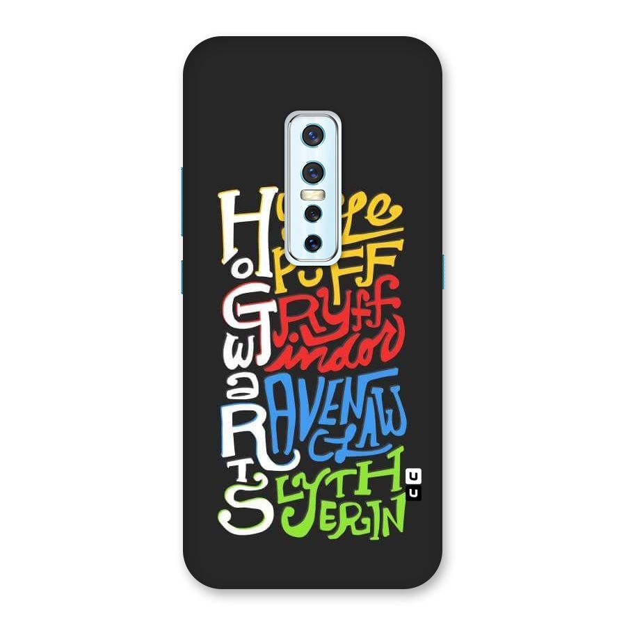 Four Colored Homes Back Case for Vivo V17 Pro