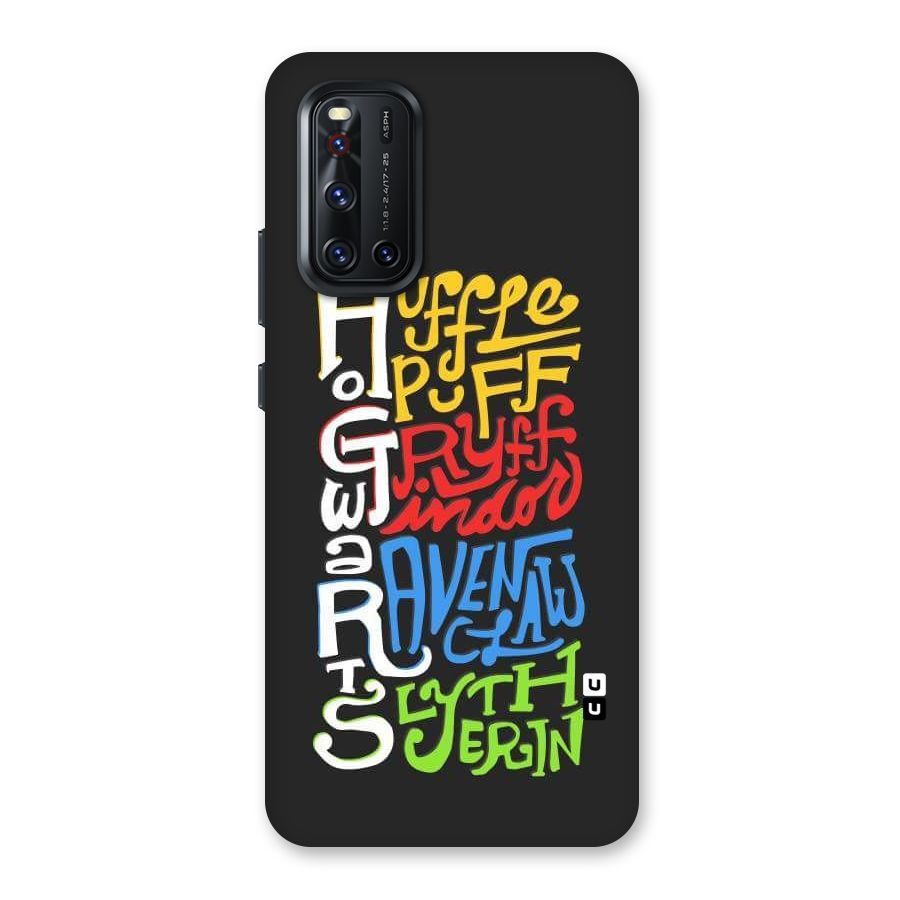 Four Colored Homes Back Case for Vivo V19